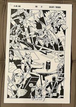 G. I. Joe ARAH Original Comic Book Art Issue 208 Page 21 Larry Hama Snake Eyes