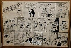 GORDO Sunday Comic Strip Original Art 4-25-1948 GUS ARRIOLA Magic Tricks