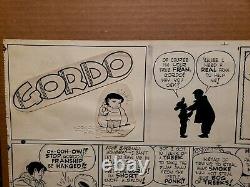 GORDO Sunday Comic Strip Original Art 4-25-1948 GUS ARRIOLA Magic Tricks