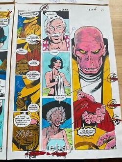 GREEN LANTERN #138 ART original COLOR GUIDES 4 pages ECLIPSO BLOCH STATON 1981