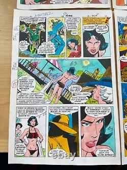 GREEN LANTERN #138 ART original COLOR GUIDES 4 pages ECLIPSO BLOCH STATON 1981