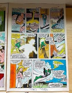 GREEN LANTERN #138 ART original COLOR GUIDES 4 pages ECLIPSO BLOCH STATON 1981