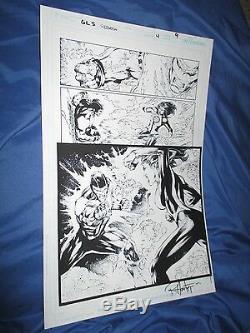 GREEN LANTERNS REBIRTH #4 Original Art Page #9 by Ed Benes/Rob Hunter