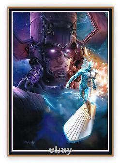 Galactus & Silver Surfer-ORIGINAL PAINTING by KOUFAY 21.5x31.5 CANVAS