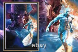 Galactus & Silver Surfer-ORIGINAL PAINTING by KOUFAY 21.5x31.5 CANVAS