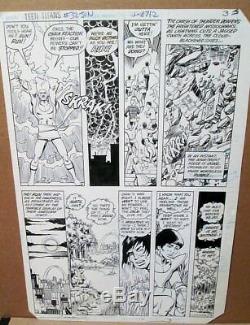 George Perez ORIGINAL ART New Teen Titans 32 PAGE #3 Signed 1983 Pencil & Ink DC