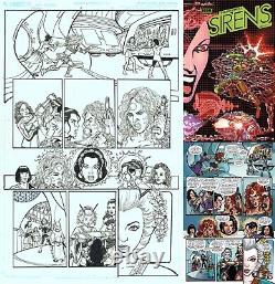 George Perez Story Pencils AND Inks Original Comic Art Page Sirens 2