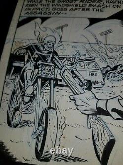 Ghost Rider #4 Page 31 Original Art Bronze Age Horror Jim Mooney One Of A Kind
