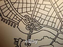 Gotham City Map Original Art Unique! Famous! Batman Joker