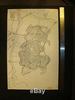 Gotham City Map Original Art Unique! Famous! Batman Joker