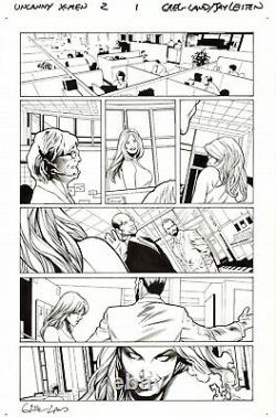 Greg Land Signed 2016 Uncanny X-men Original Art-mystique! Free Shipping