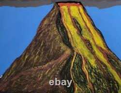 Hand Painted Volcano portrait