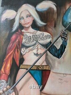 Harley Quinn (16x20) original 1/1 paint art by David Baldo