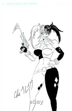 Harley Quinn Original Ink Fan Art by Che Bureiku