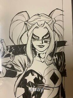 Harley Quinn Rebirth # 1 Variant Original Cover Art Khary Randolph