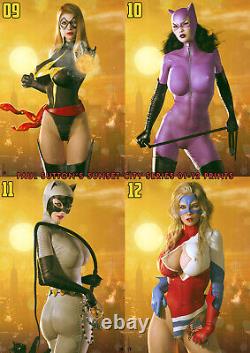 Harley Quinn Supergirl Wonder Woman Catwoman Sunset City 12 Comic Art Print Set