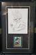 Hawkman Framed Original Art Sketch By Joe Kubert With Signed Card