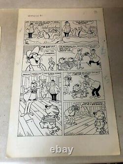 Heathcliff #1 original comic art 1985 CAT-NAPPER mix up RICH CAT CAMERA Marvel