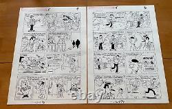 Heathcliff Funhouse #5 original comic art 2 pgs HORSE JOCKEY CROOKS 1988 STAR