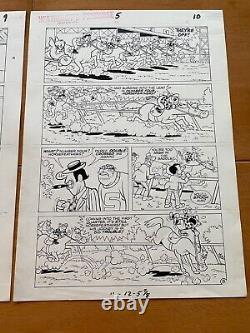 Heathcliff Funhouse #5 original comic art 2 pgs HORSERACE SCARNOSE STAR MARVEL