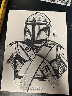 Howard Chaykin Original Art Sketch Of Mandalorian Mando Boba Fett Star Wars
