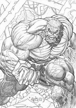 Hulk Pinup Art Original Comic Page By Ron Adrian