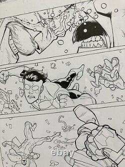 INVINCIBLE Original Page Art SIGNED By Ryan Ottley And Robert Kirkman