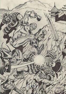 IRON MAN #100 Splash Page RECREATION Original Art by GEORGE TUSKA 1998 MARVEL