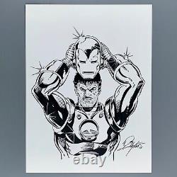 IRON MAN Original Art Sketch Commission by BOB LAYTON 9x12