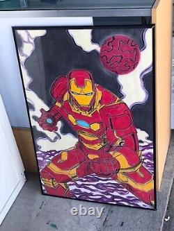 Iron man painting/drawing one of a kind. Size is 24/36 done by a local artist