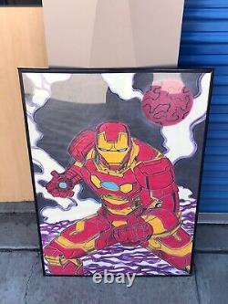 Iron man painting/drawing one of a kind. Size is 24/36 done by a local artist