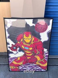 Iron man painting/drawing one of a kind. Size is 24/36 done by a local artist