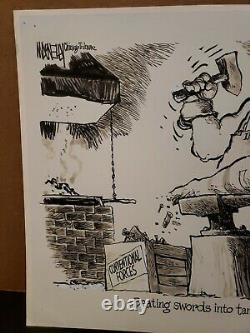 JEFF MACNELLY Original Art Comic Political Editorial Cartoon 9-20-1987 USSR INF