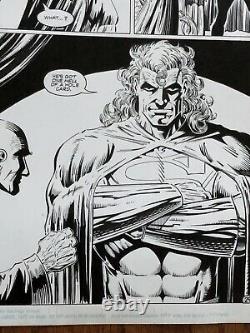 JLA Original Art DC Comics 1992 Superman