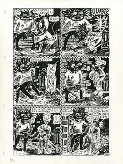 JULIE DOUCET Dirty Plotte #5 p17 MONKEY & THE LIVING DEAD Original COMIC ART
