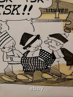 JUST KIDS Daily Comic Strip Original Art 9-25-1936 AD CARTER Mush Dolan Chan