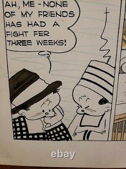 JUST KIDS Daily Comic Strip Original Art 9-25-1936 AD CARTER Mush Dolan Chan