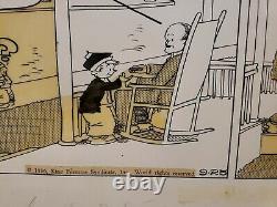 JUST KIDS Daily Comic Strip Original Art 9-25-1936 AD CARTER Mush Dolan Chan