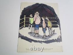 Jack C Fagan Drawing Painting Illustration Art Comic Boxing Satire Cartoon Ink