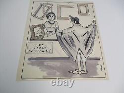 Jack C Fagan Drawing Painting Illustration Art Comic Framer Satire Cartoon Ink