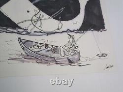 Jack C Fagan Drawing Painting Illustration Art Comic Whale Satire Cartoon Ink