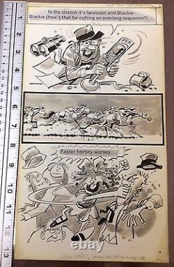 Jack Davis ORIGINAL comic art page MAD Magazine parody Horse Racing Triple Crown