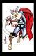 Jack Kirby Superhero Homage Marvel Comics The Mighty Thor Original Art Burcham