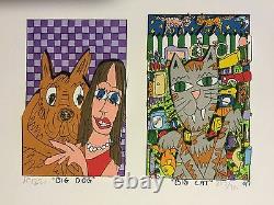 James Rizzi original 3D, BIG DOG BIG CAT, FUNNY FACES, handsigniert, 1997