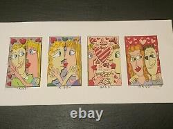 James Rizzi original 3D KISS KISS BANG BANG handsigniert, FUNNY FACES, 1997