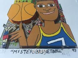 James Rizzi original 3D, MR BASKETBALL, FUNNY FACES, handsigniert VERGRIFFEN