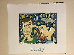 James Rizzi original 3D, SOMEONE IS WATCHING US, FUNNY FACES handsigniert, 97