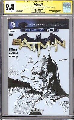 Jim Lee Original Sketch Art Batman #0 We Can Be Heroes Blank Variant CGC 9.8