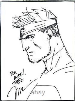Jim Lee Punisher original art 9 x 12 Marvel comic book sketch (pencil & ink)