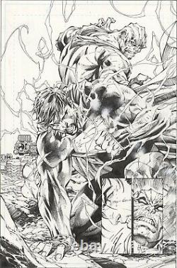 Jim Lee Superman Unchained #3 Splash Epic Battle Page 3 Original Art (2013, Dc)